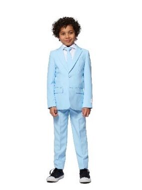 OppoSuits Kids Light Blue Suit with matching tie- Sky Blue